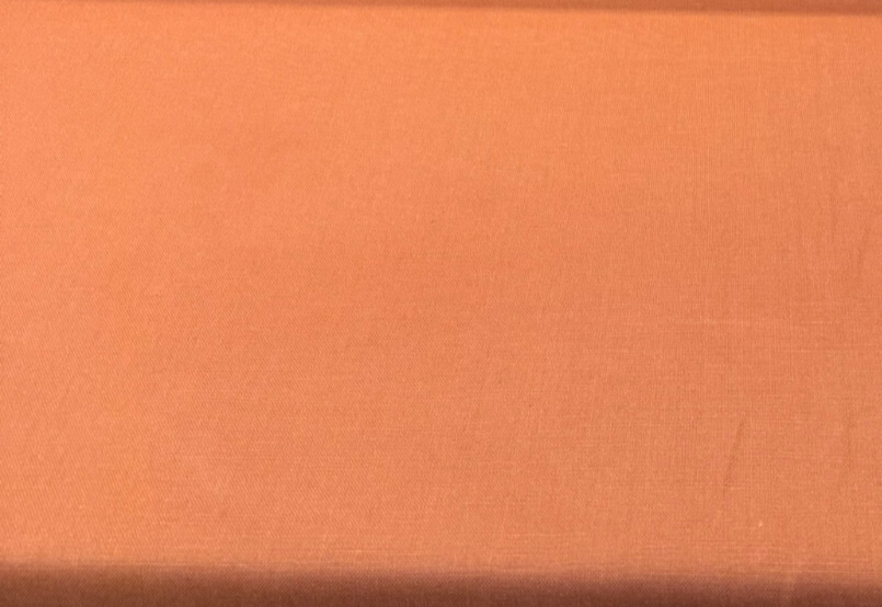 Libeco Belgian Tailored Linen Sanfor Airo Orange Dahlia Fabric - Orange Dahlia, 54-56" Width (1 Yard)