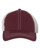 Garment-Washed Trawler Cap with Mesh Back, Low-Profile Snapback