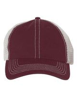 Garment-Washed Trawler Cap with Mesh Back, Low-Profile Snapback