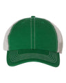 Garment-Washed Trawler Cap with Mesh Back, Low-Profile Snapback
