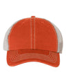 Garment-Washed Trawler Cap with Mesh Back, Low-Profile Snapback