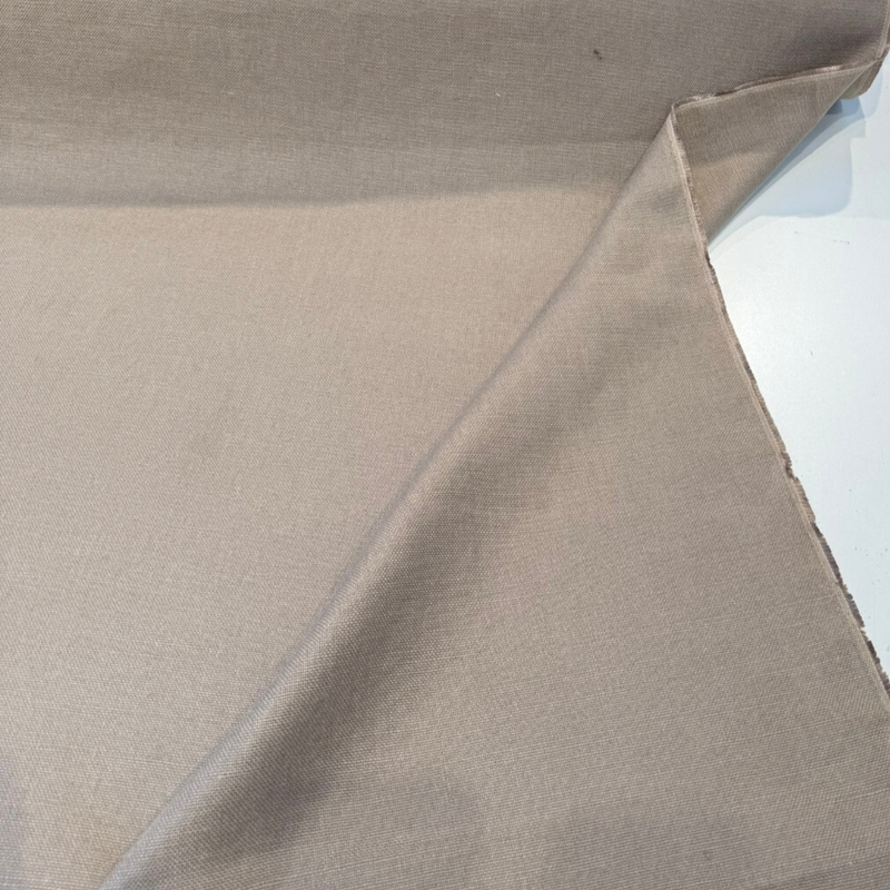 Libeco Belgian Tailored Linen Sanfor Airo Linen Fabric - Mushroom, 54-56" Width (1 Yard)
