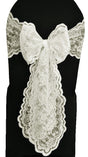 Lace Chair Sash Sample 9x108 Ivory