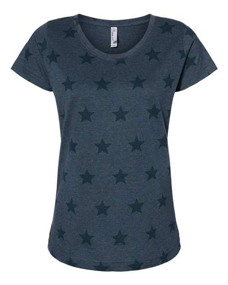 Women's Star Print Scoop Neck Tee