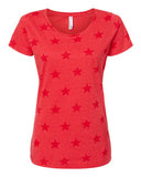 Women's Star Print Scoop Neck Tee