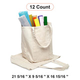 Durable Canvas Tote Bag 21 5/16" X 9 5/16" X 16 15/16" Perfect for Beach