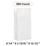 White Shopping Bags 6 1/4'' x 3 13/16'' x 12 1/2''
