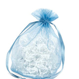 Wide Round Flat Bottom Organza Bags 6 1/2'' x 4'' x 7'' for Event Favors