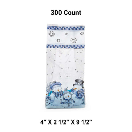 Holiday Pattern Cello Bags for Gifts 4” x 2.5” x 9.5”