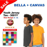 BELLA + CANVAS® Youth Jersey Crewneck Short Sleeve Tee