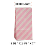 Diagonal Stripe Design SOS Bags 3 5/8'' x 2 1/4'' x 7''