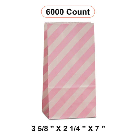 Diagonal Stripe Design SOS Bags 3 5/8'' x 2 1/4'' x 7''