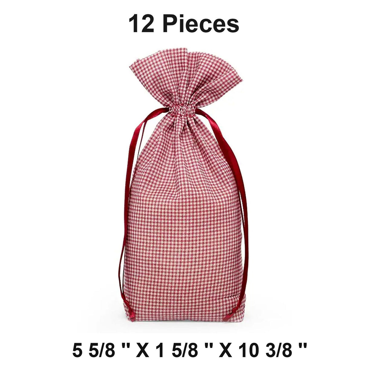 Durable Gingham Cotton Bag 5 5/8" x 1 5/8" x 10 3/8"