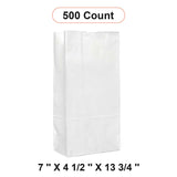 White Packaging Bags 7'' x 4 1/2'' x 13 3/4''