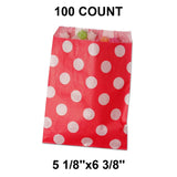 Large Dots Merchandise Bags 5 1/8" x 6 3/8" Compact Design