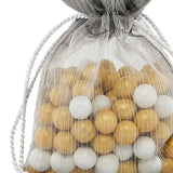 Luxurious Brushed Organza Bag with Tassels 5'' x 6 1/2''
