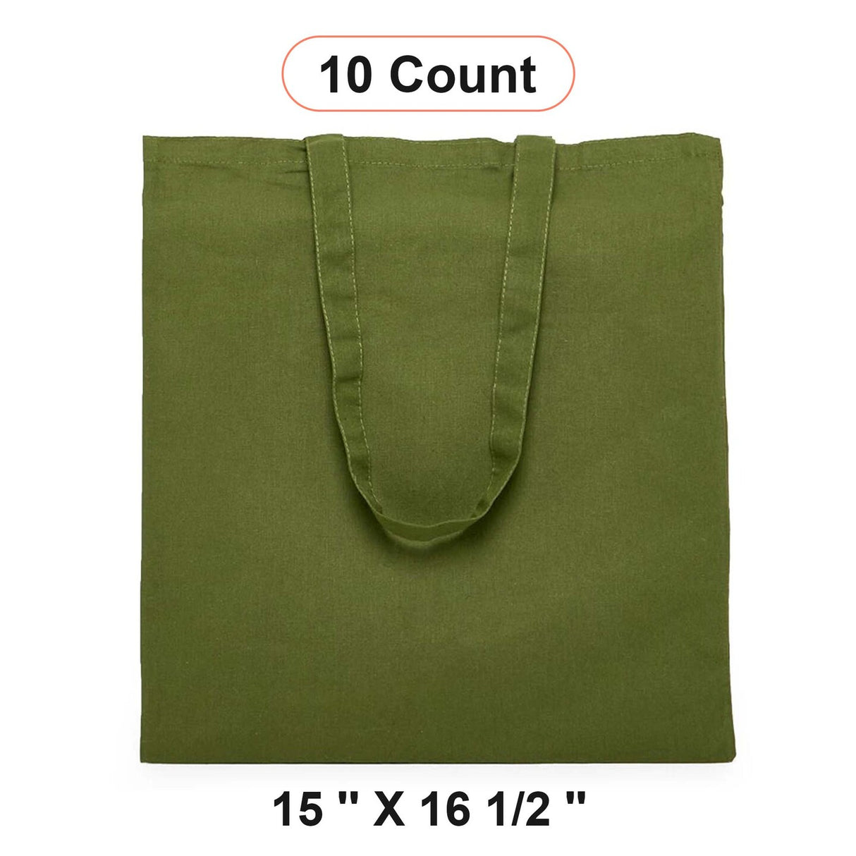 Timeless Flat Cotton Tote 15" x 16 1/2"