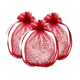 Wide Round Flat Bottom Organza Bags 6 1/2'' x 4'' x 7'' for Events