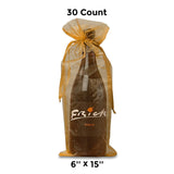 Sheer Wine Bags 6"x15" Perfect for Gifting Bottles in Style