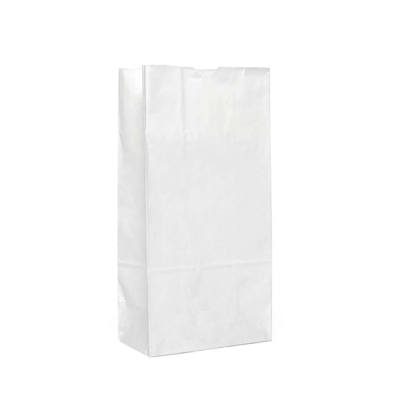 White Shopping Bags 6 1/4'' x 3 13/16'' x 12 1/2''