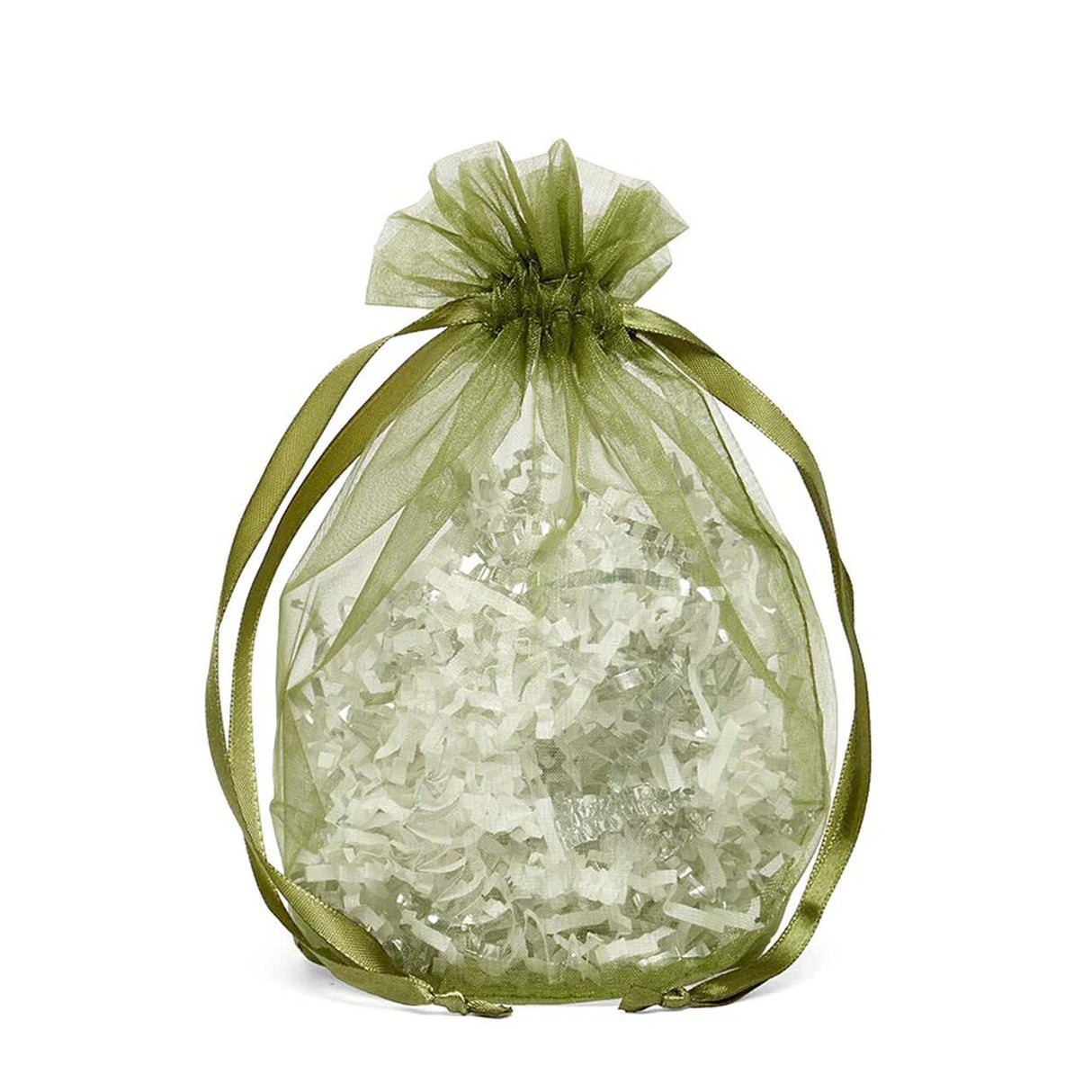 Wide Round Flat Bottom Organza Bags 6 1/2'' x 4'' x 7'' for Luxurious Wrapping