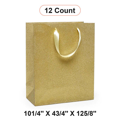 10 1/4'' x 4 3/4'' x 12 5/8'' Glitter Grain Totes for Retail and Gift Displays