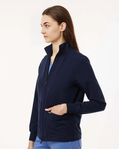 Jaanuu® Women's Ceri Essential Full-Zip 6 Pocket Scrub Jacket