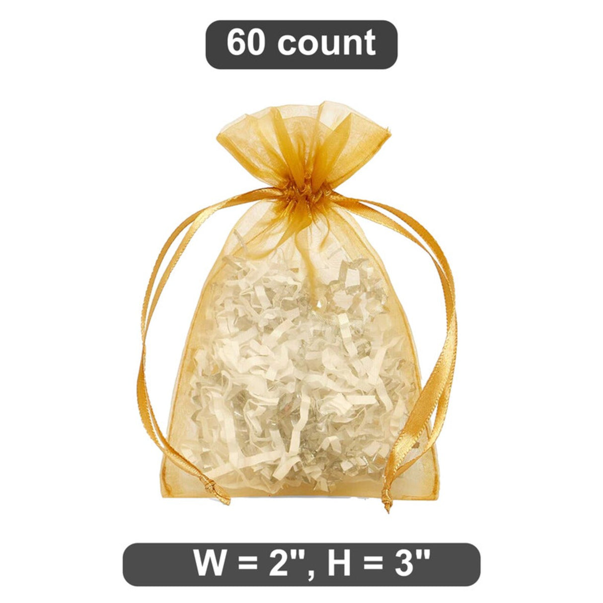 Perfect for Tiny Gifts and Favors 2" x 3" Organza Bag