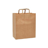 Kraft Paper Grocery Bags with Flat Handles 12" x 7" x 12"