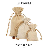 Linen Bag with Hemp Cord 12'' X 14'' Light weight