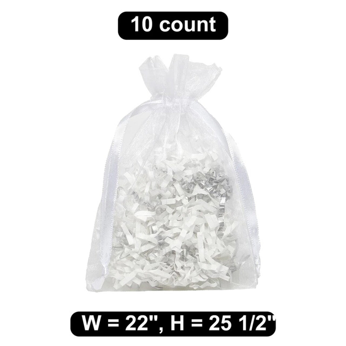 22" x 25 1/2" Organza Bag Jumbo Sized for Bulkier Gifts