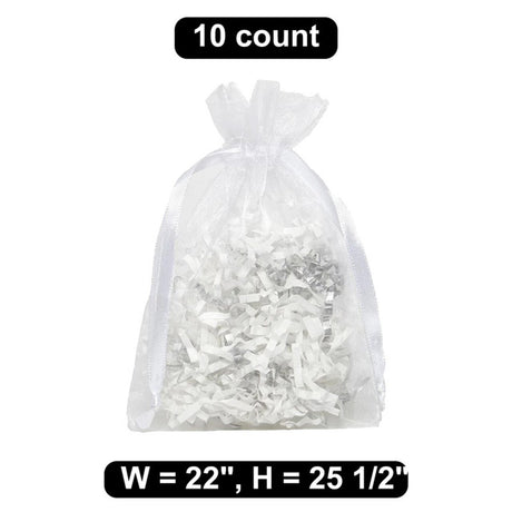 22" x 25 1/2" Organza Bag Jumbo Sized for Bulkier Gifts