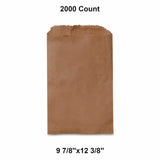 Flat Kraft Paper Bags 9 7/8" x 12 3/8"