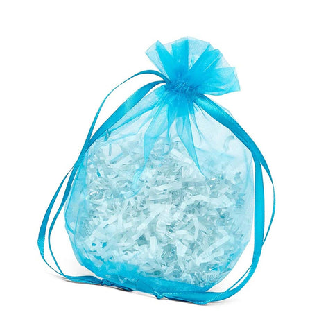 Wide Round Flat Bottom Organza Bags 6 1/2'' x 4'' x 7'' for Special Occasions