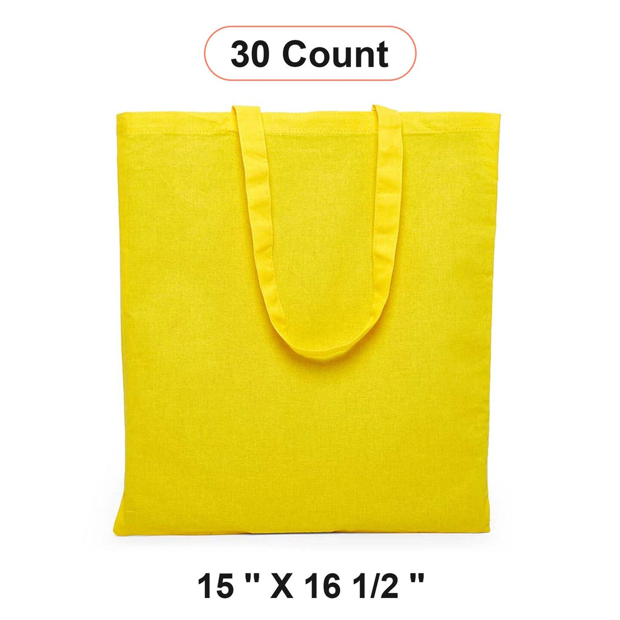 Practical Flat Cotton Tote 15" x 16 1/2"