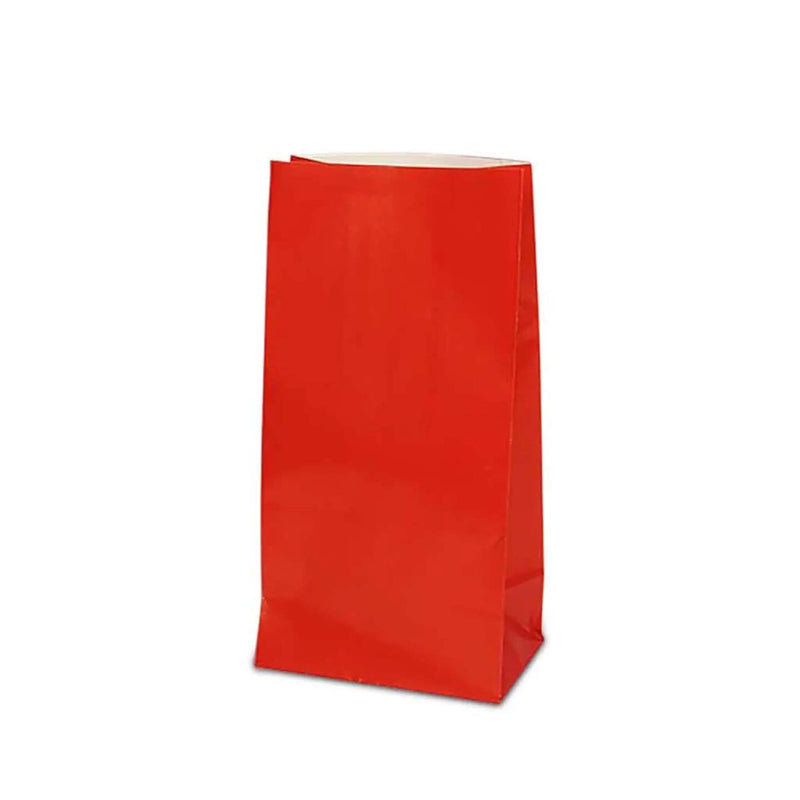 Colored Paper Party Bags 5'' x 3 1/8'' x 9 5/8'' Packs