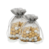 Luxurious Brushed Organza Bag with Tassels 5'' x 6 1/2''