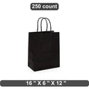 Jumbo Kraft Tinted Shopping Bag 16" x 6" x 12"
