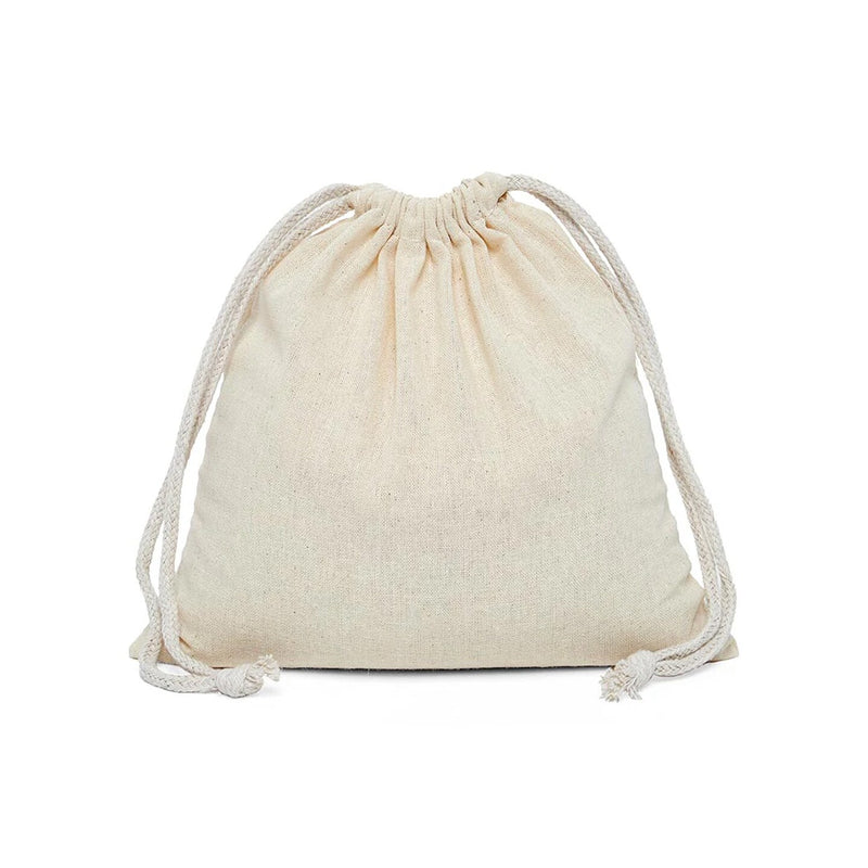 Petite 4" x 4" Plain Cotton Muslin Pouch