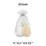 Cardboard Square Bottom Organza Bags 4'' x 4'' x 9 1/2'' for Small Gifts