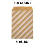 Essential White Paper Merchandise Bags 4" x 5 3/8"