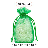 Flat Bottom Organza Bags 3 1/2''x1''x5 1/2'' for Small Gift Bags