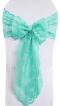 Lace Chair Sash Sample 9x108 Tiff Blue/Aqua Blue