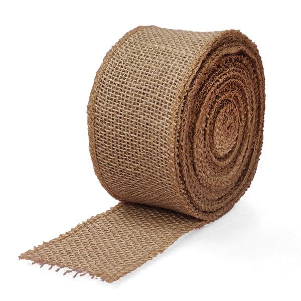 Jute Fabric Ribbon 2 1/2 '' X 10 yd Natural Color 1 / ROLL
