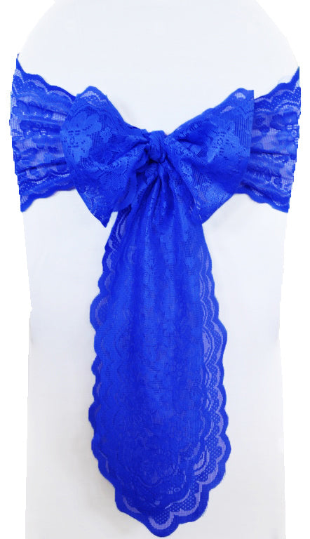 Lace Chair Sash Sample 9x108 Royal Blue