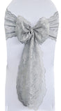 Lace Chair Sash Sample 9x108 Silver