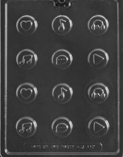 Internet Music Toppers Bite Size Chocolate Mold - J117