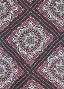 1 Yard Coral Poly Chiffon Medallion Lightweight Sheer Fabric 57/58"Wide