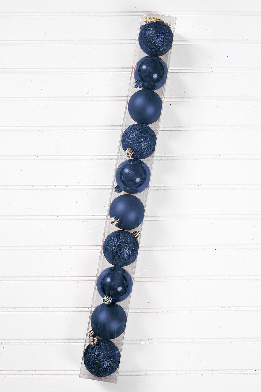 10pc Shatterproof Ornament Box - Night Blue
