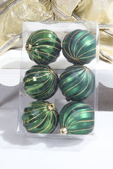 3" Green Shatterproof Boxed - Set of 6